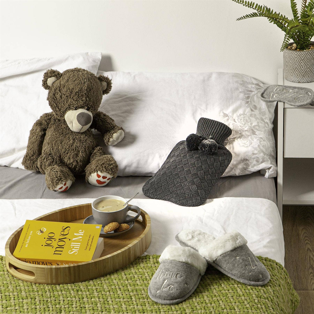 Nicola Spring Hot Water Bottle Cover - Knitted - Dark Grey