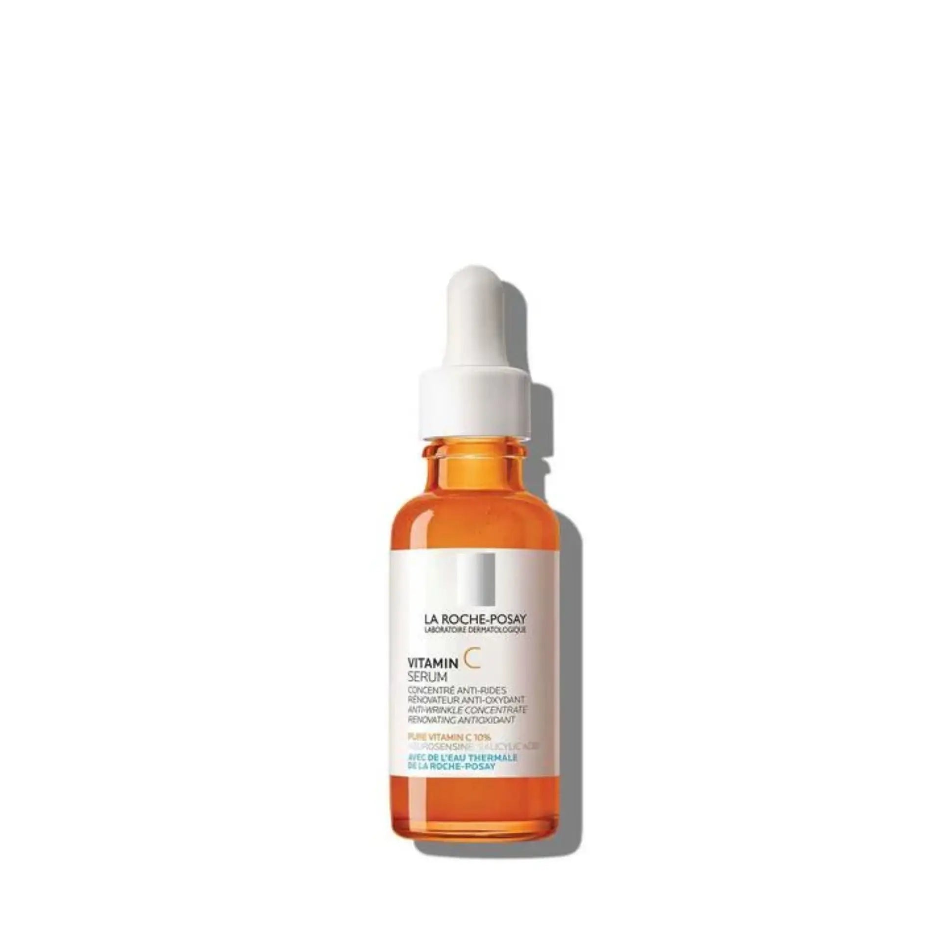 La Roche-Posay 10% Pure Vitamin C Serum for enhancing skin radiance and evenness.