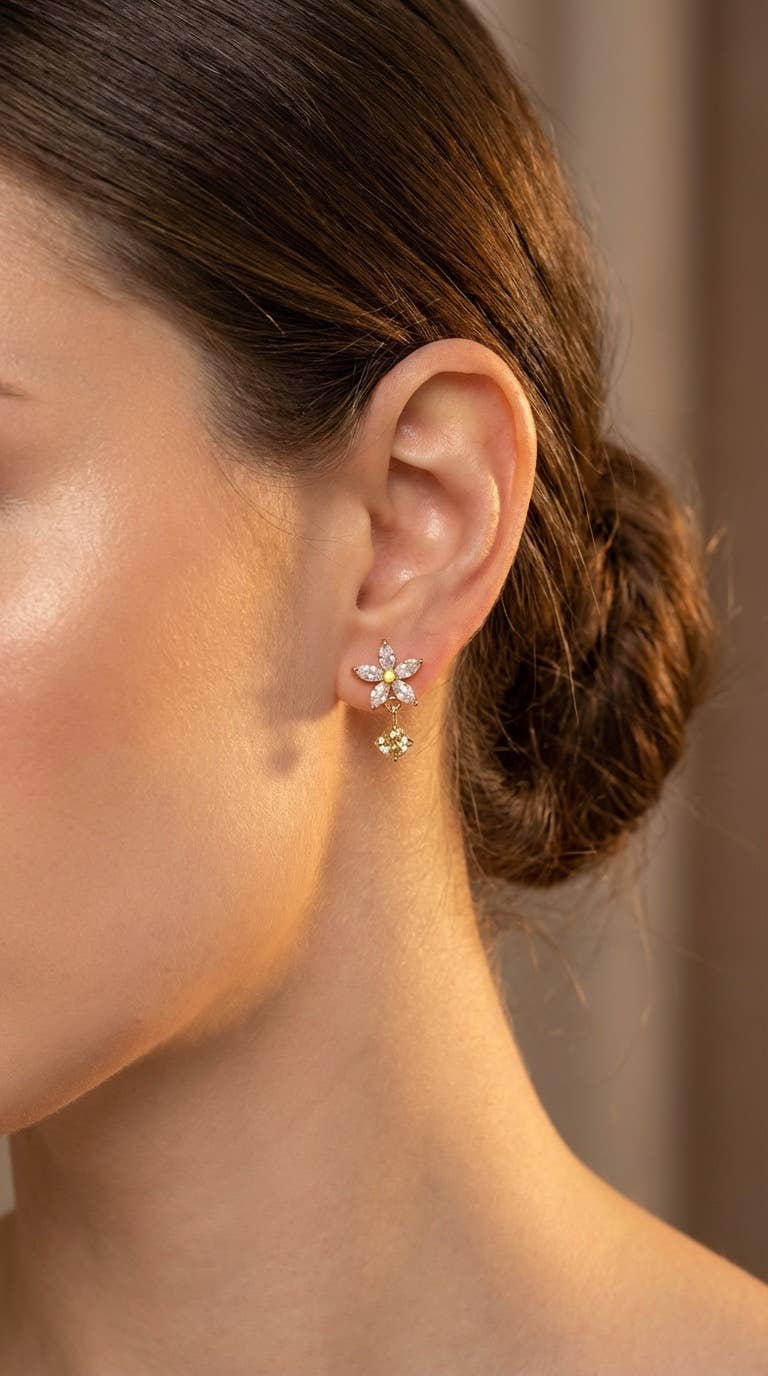 Stainless steel earrings 124AQ552: Gold / 100% Stainless steel