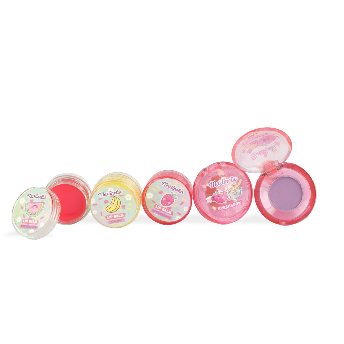 Party Kit: 3 Lip Balm, 2 Eyeshadow - Martinelia