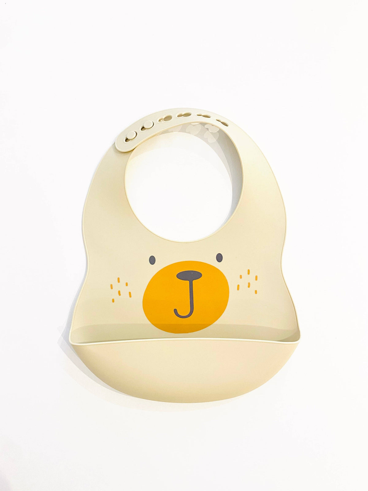 Animal bib: Bear - Beige