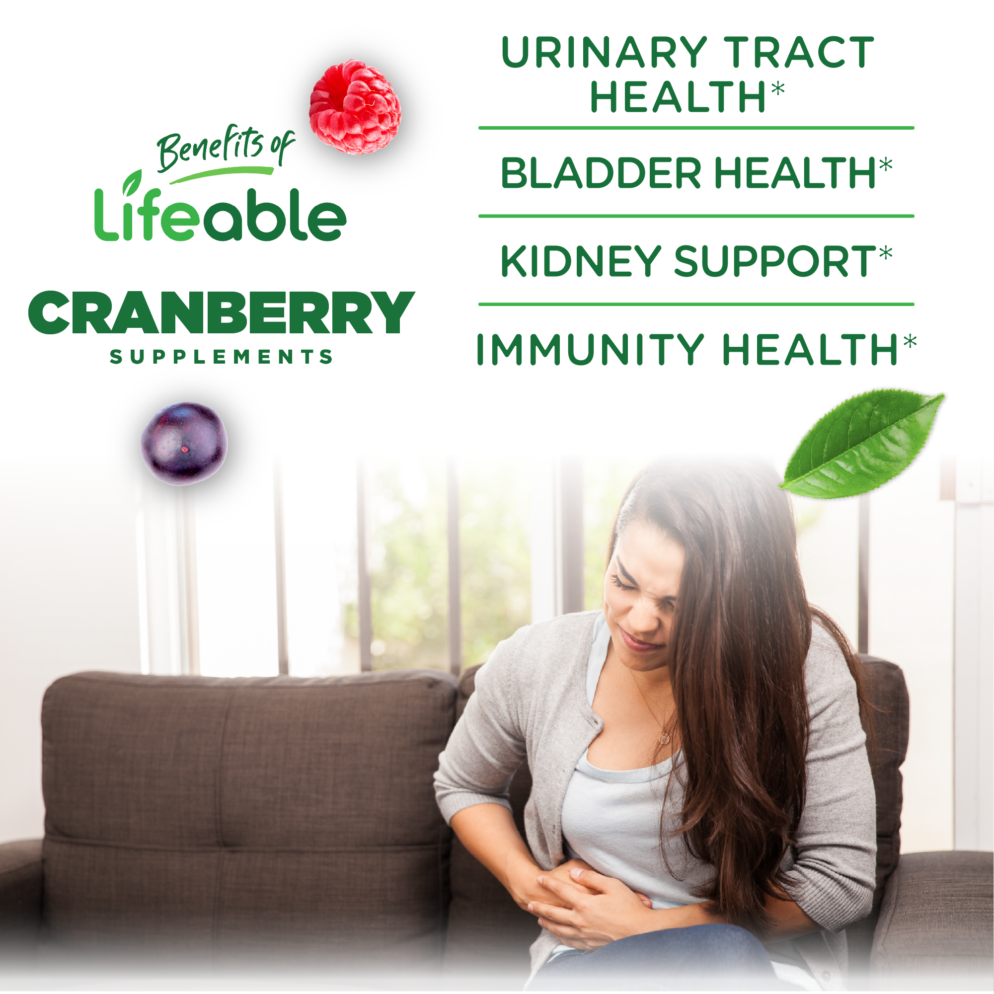Lifeable - Cranberry Gummies for Women, 60 ct