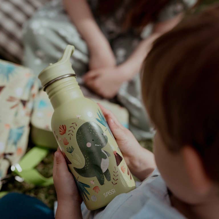 500ml stainless steel water bottle - Cracky the dinosaur