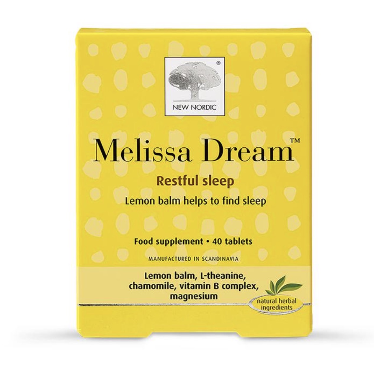 New Nordic Melissa Dream – 40 Tablets