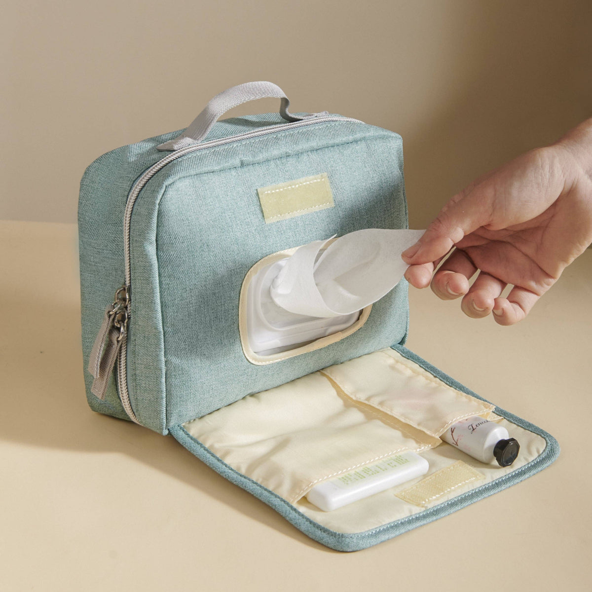 Diaper Changing Bag: Gray / Large
