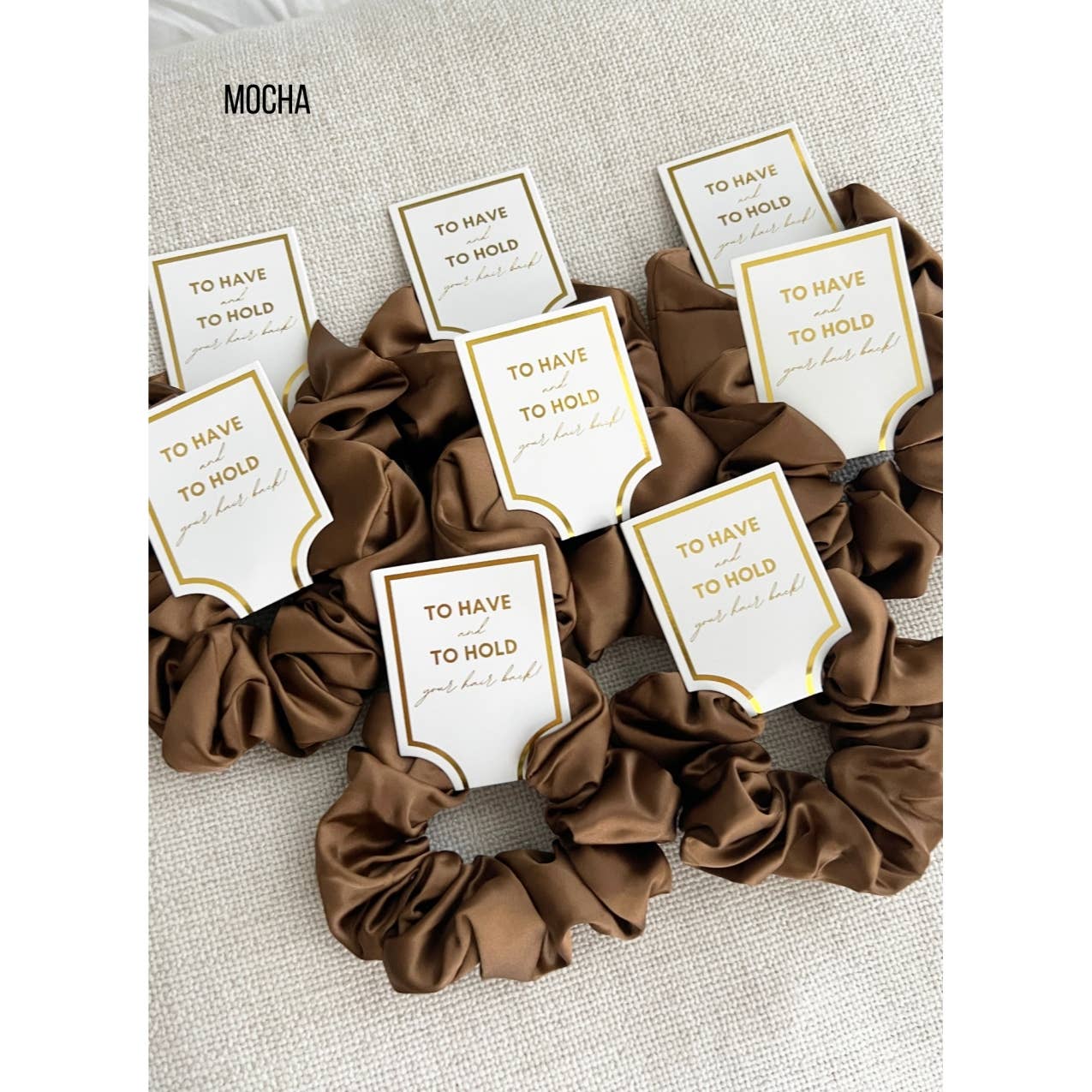 Silk Satin Soft Scrunchies - GRACE: CHAMPAGNE / ONE SIZE