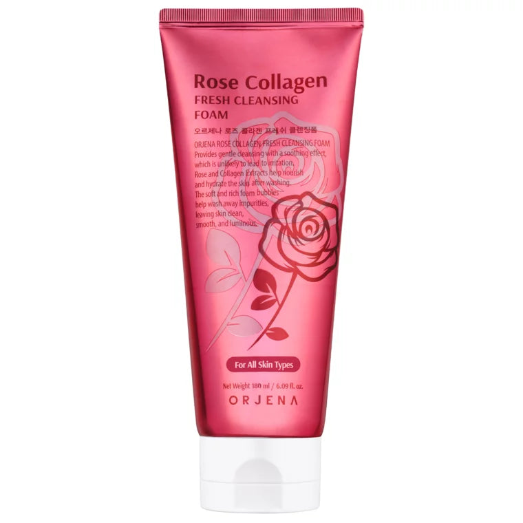 ORJENA Rose Collagen Fresh Cleansing Foam 180Ml