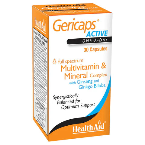HealthAid Gericaps Active Capsules - Supports vitality, energy, and overall health.
