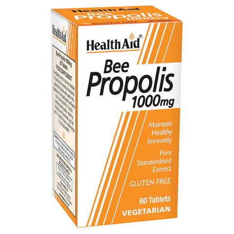 HealthAid Bee Propolis 1000mg Tablets - Immune and antioxidant support with bee propolis.
