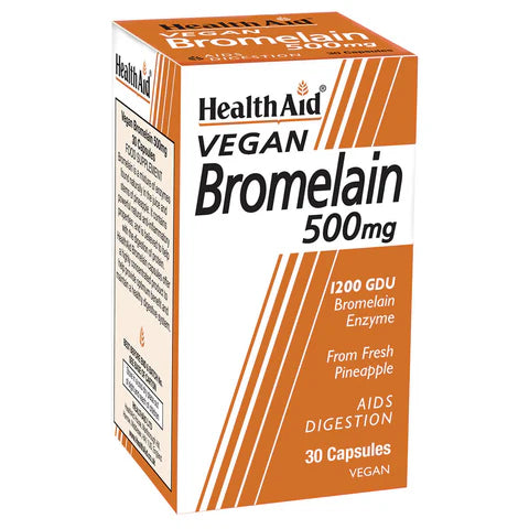 HealthAid Bromelain 500mg Vegicaps - Digestive and joint health support.