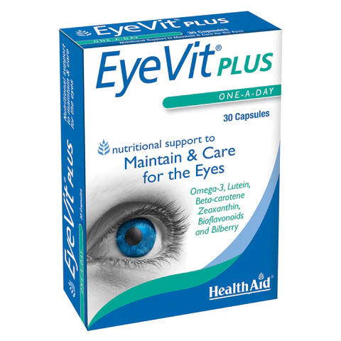 HealthAid EyeVit Plus Capsules - Comprehensive eye health support.