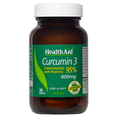 HealthAid Curcumin 3 600mg Tablets - Supports inflammation management and joint health.
