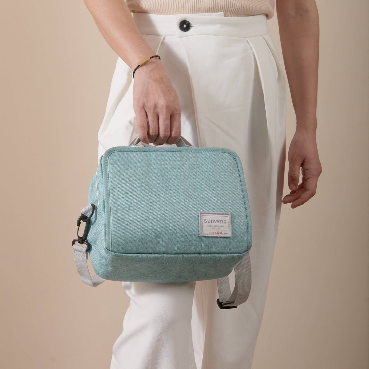 Diaper Changing Bag: Gray / Large