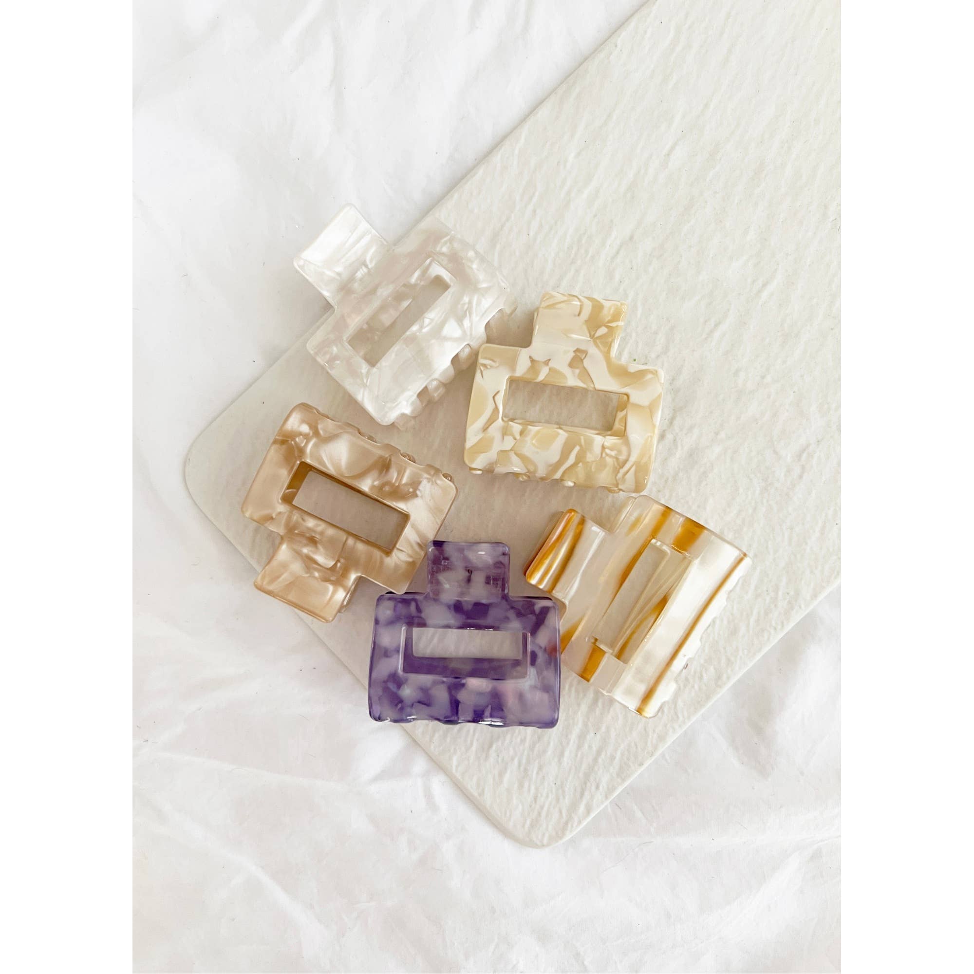 2-Inch Acetate Tortoise Hair Clips - CAMILA: WALNUT / ONE SIZE