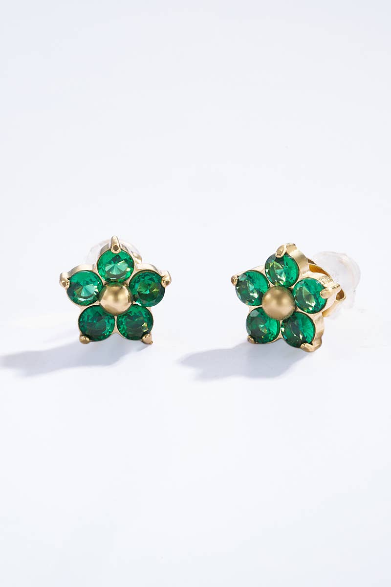 124AQ342 stainless steel earrings: Gold