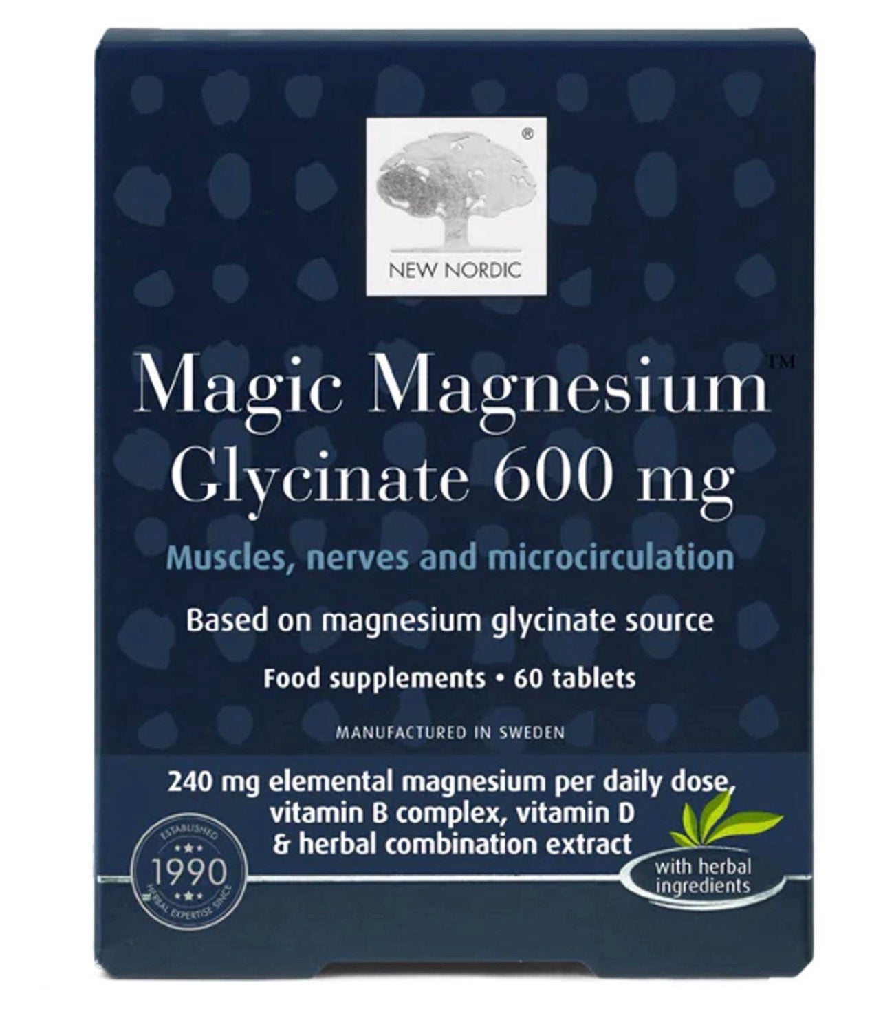 New Nordic Magic Magnesium Glycinate – 60 Tablets