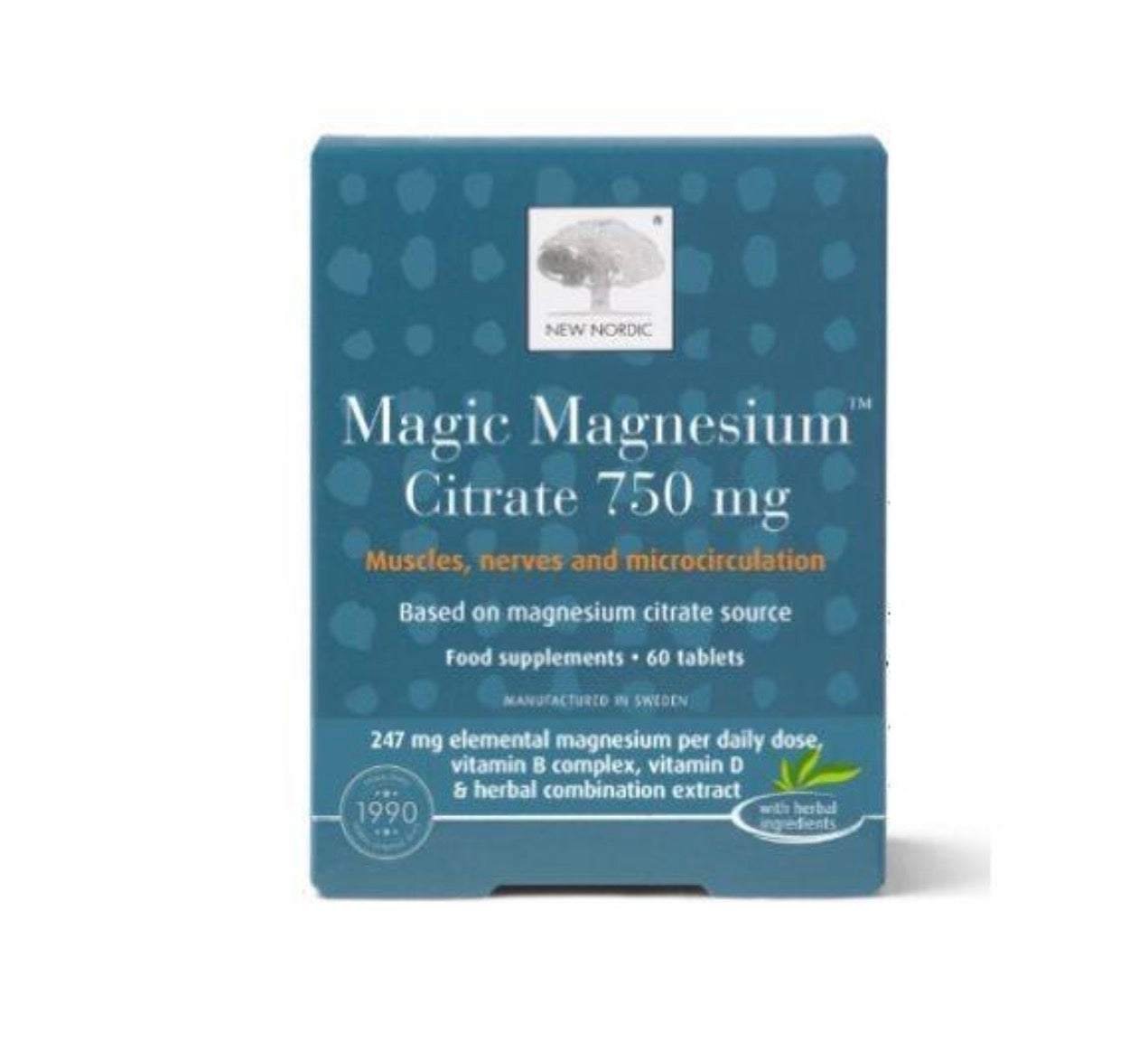 New Nordic Magic Magnesium Citrate 750mg 60 Tablets
