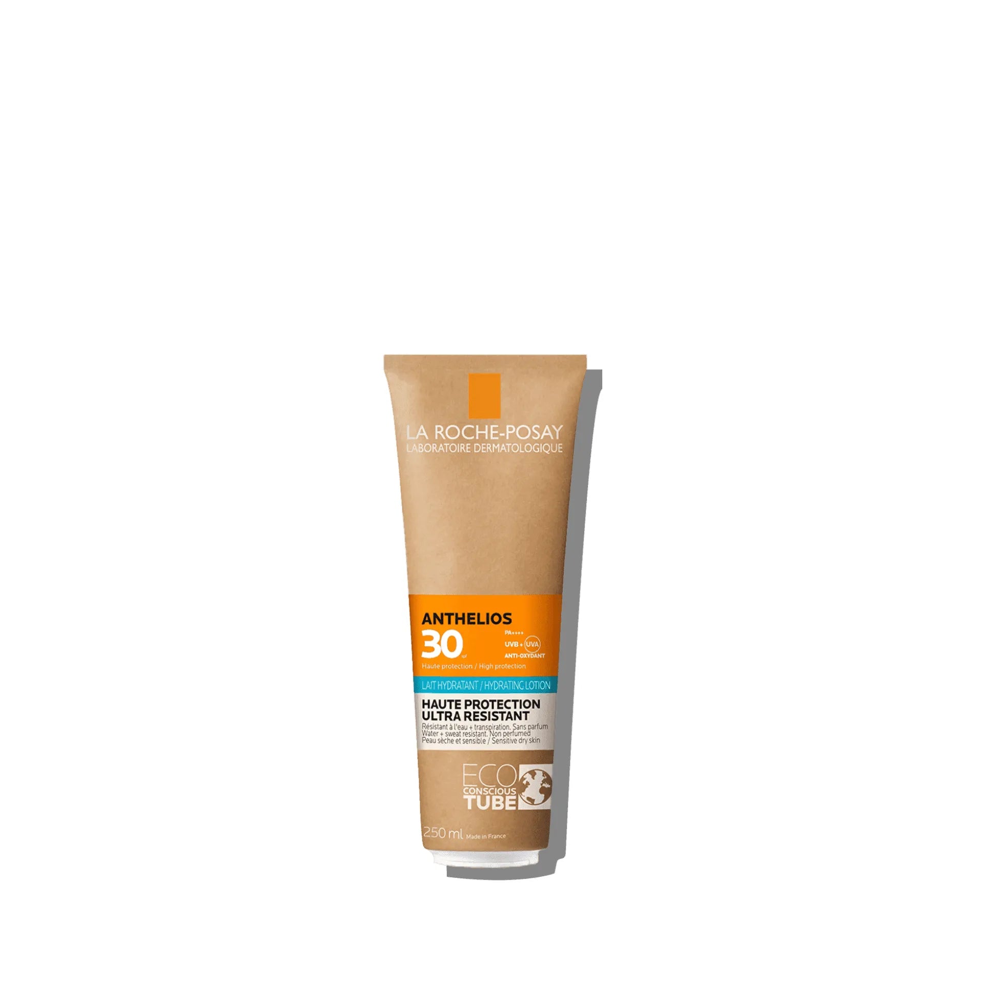 La Roche-Posay Anthelios Eco-Conscious Hydrating Lotion SPF30, body sunscreen with eco-conscious packaging and hydrating properties.