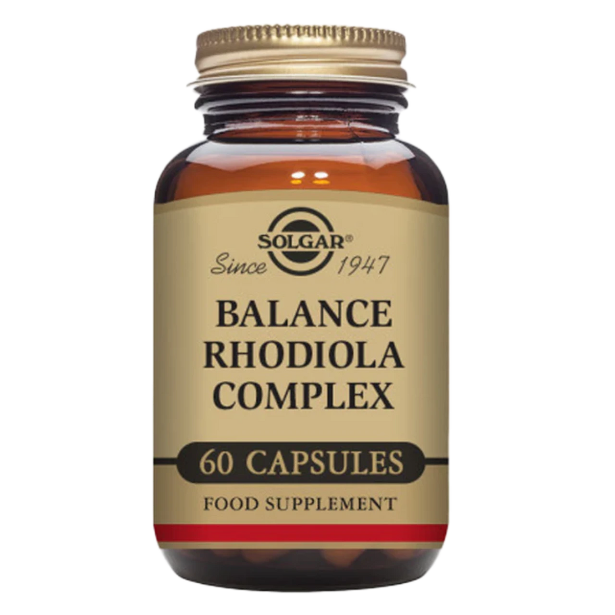 Balance Rhodiola Complex dietary supplement suitable for stress support.