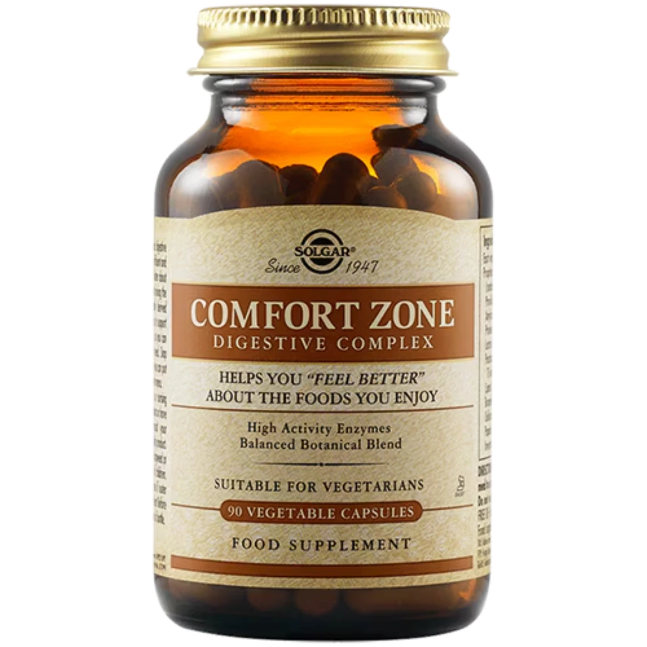 Solgar Comfort Zone enzyme support supplement bottle