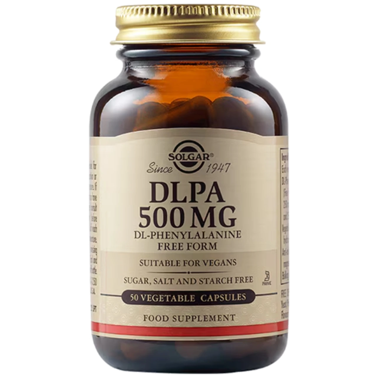 Solgar DLPA 500mg for mood support and well-being