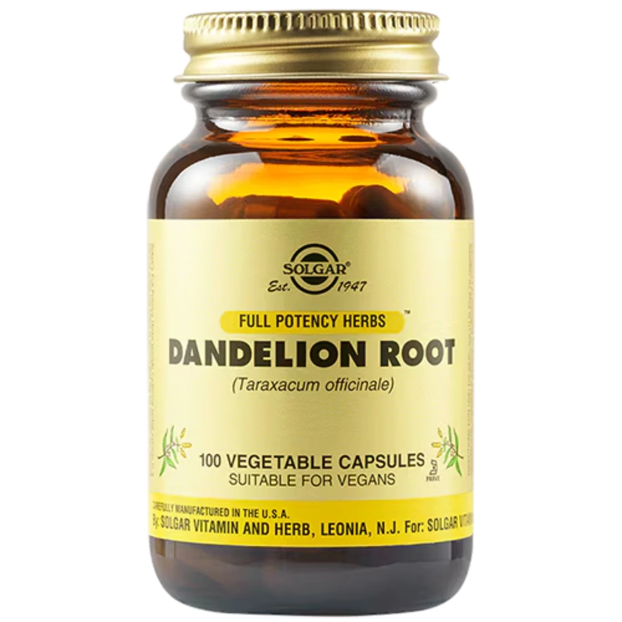 Solgar Dandelion Root Capsules for digestion and liver health
