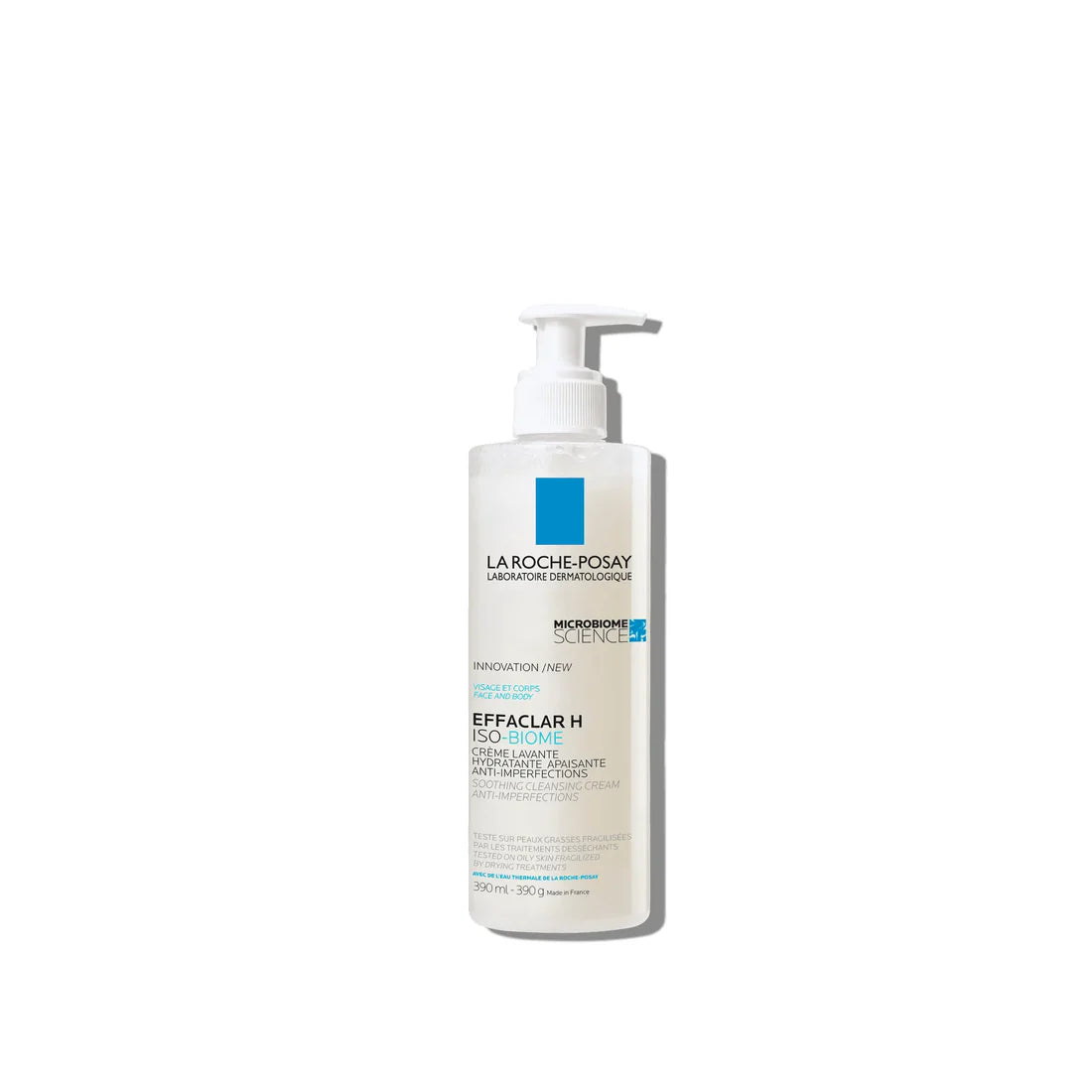 La Roche-Posay Effaclar H Iso-Biome Cleansing Cream for sensitive and compromised skin on face and body.