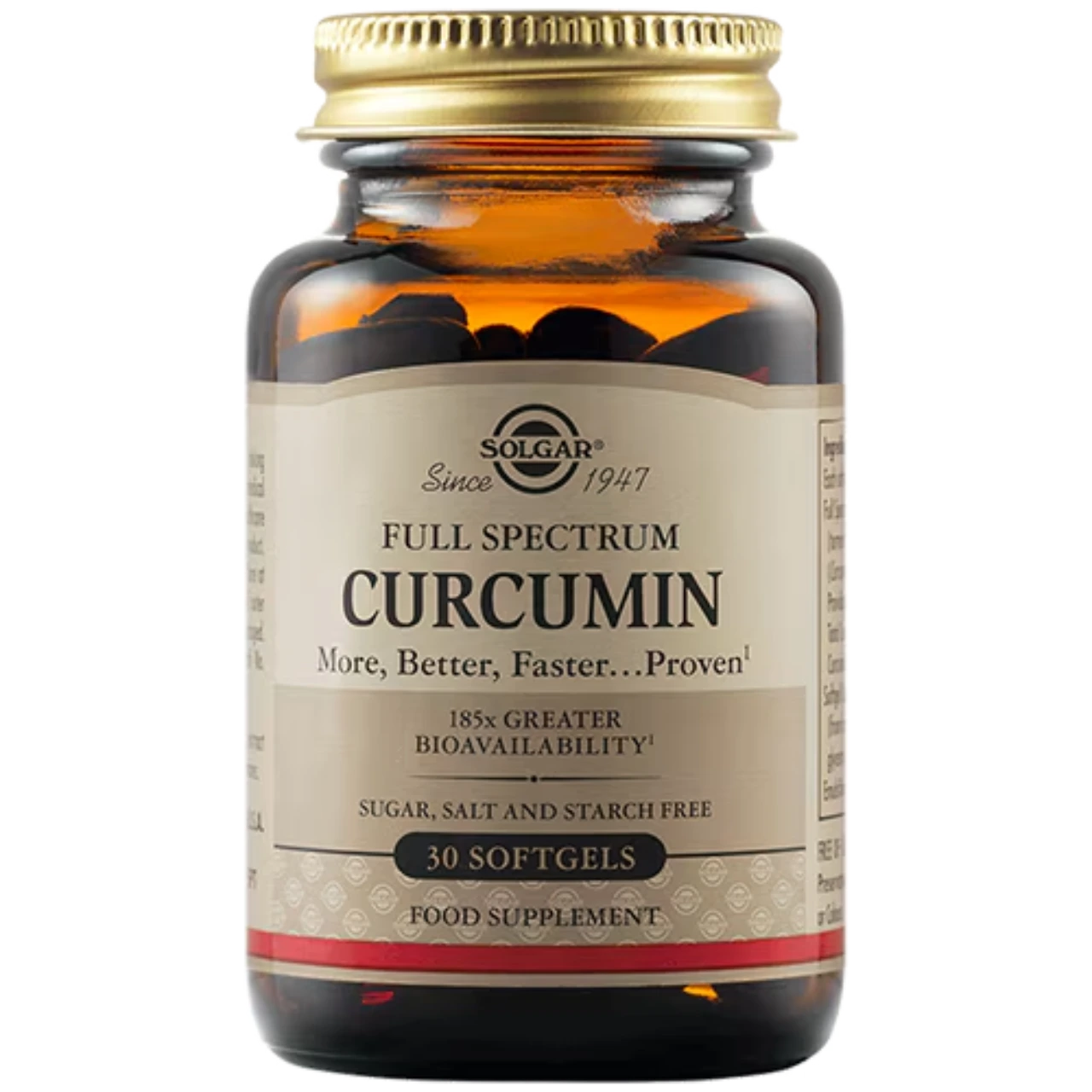 Solgar Full Spectrum Curcumin Softgels - Supports brain, joint, and immune health with enhanced absorption.