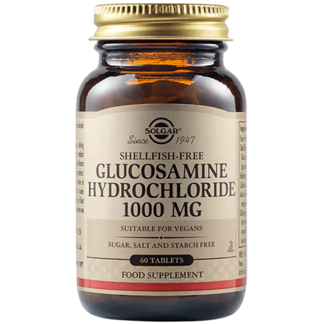 Solgar Glucosamine Hydrochloride 1000 mg - Promotes healthy joints and cartilage.