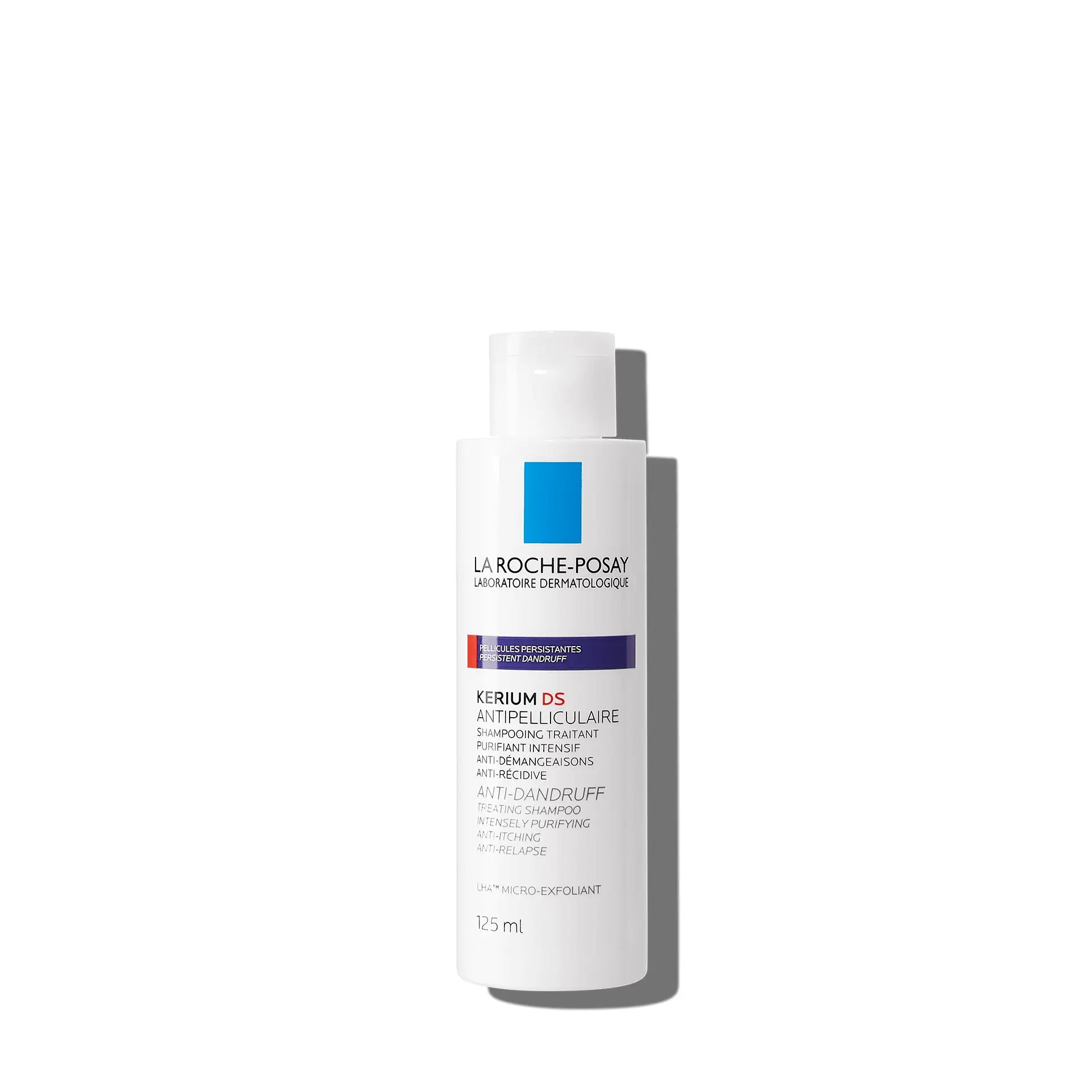La Roche-Posay Kerium DS Anti-Dandruff Intensive Shampoo for dandruff and itchy scalp relief.