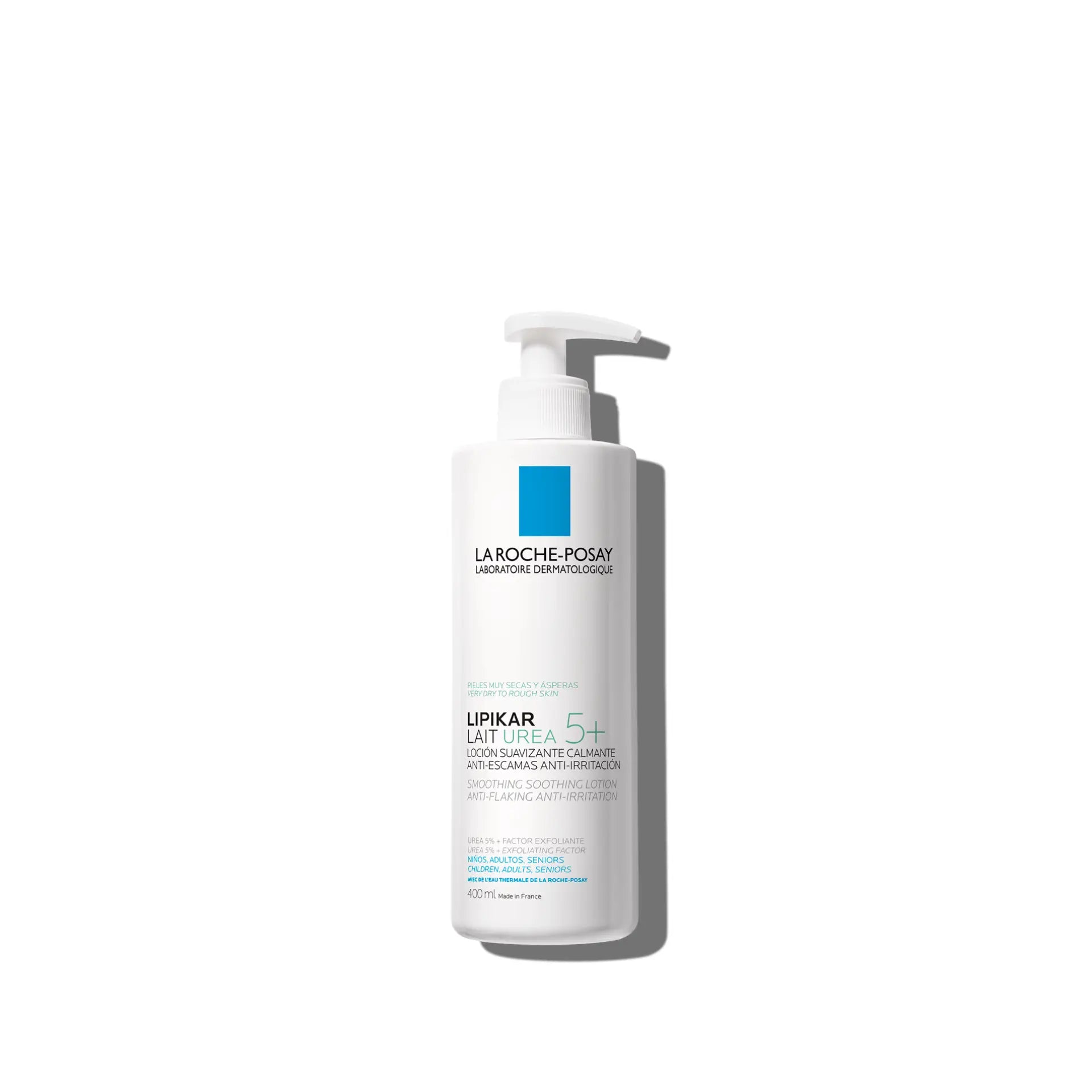 La Roche-Posay Lipikar Lait Urea 5+ Body Milk for intensive hydration and smoothness of very dry, rough skin.
