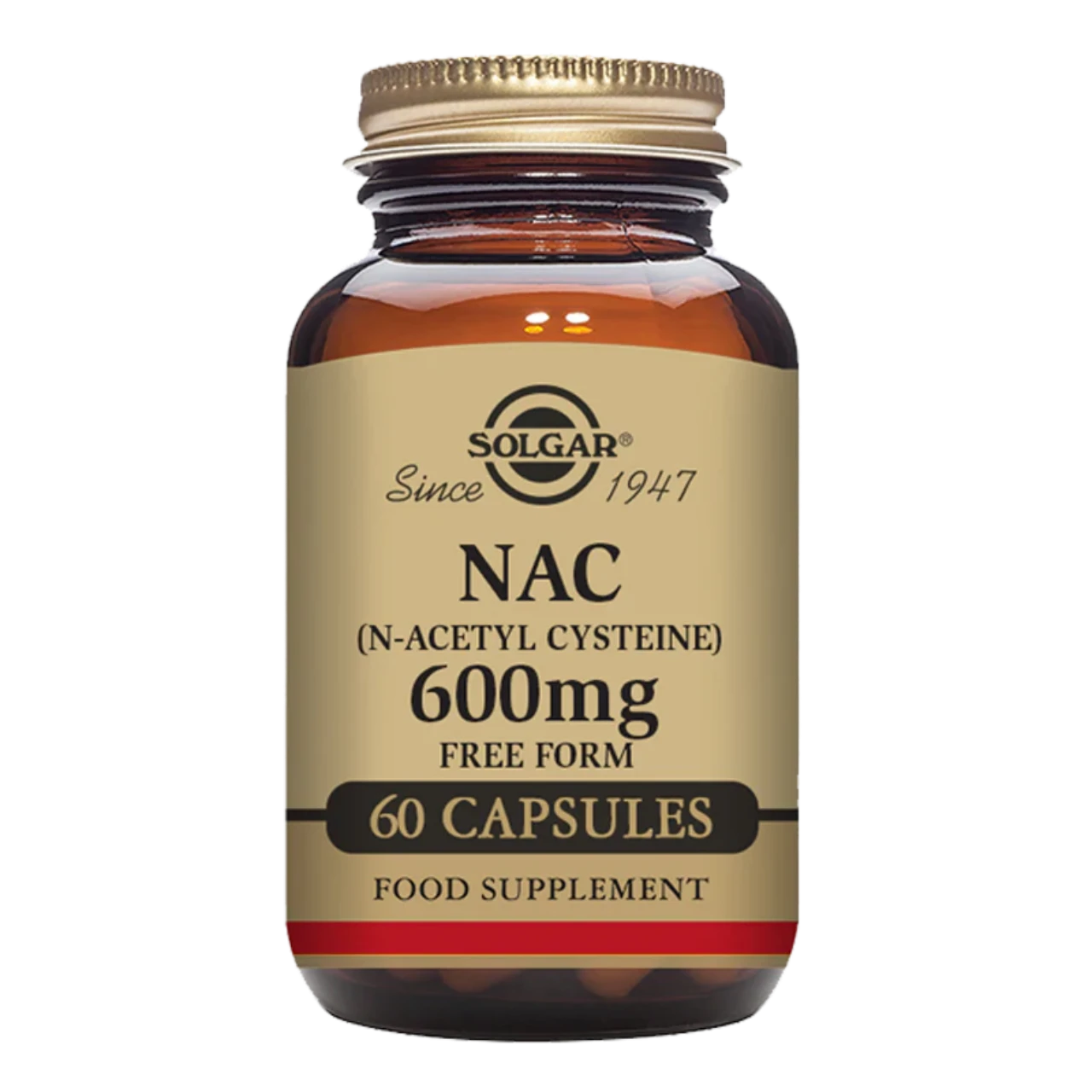 Solgar NAC (N-Acetyl-L-Cysteine) 600 mg - Supports antioxidant activity and liver health.