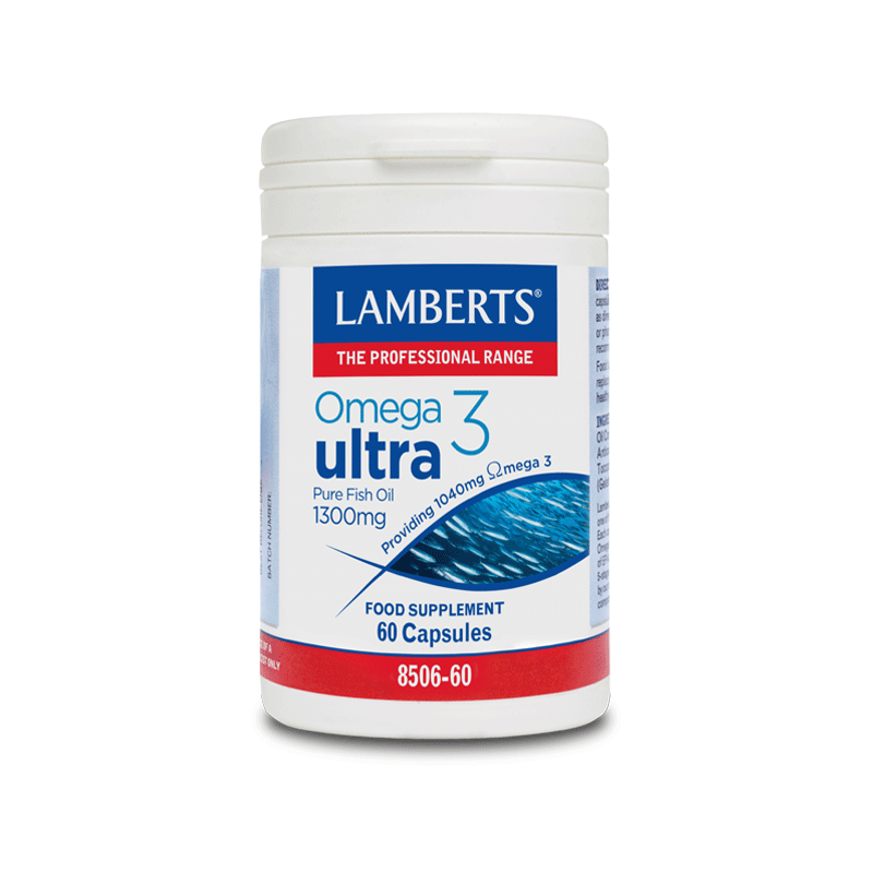 Lamberts Omega 3 Ultra capsules - High strength Omega-3 with EPA and DHA for optimal health.