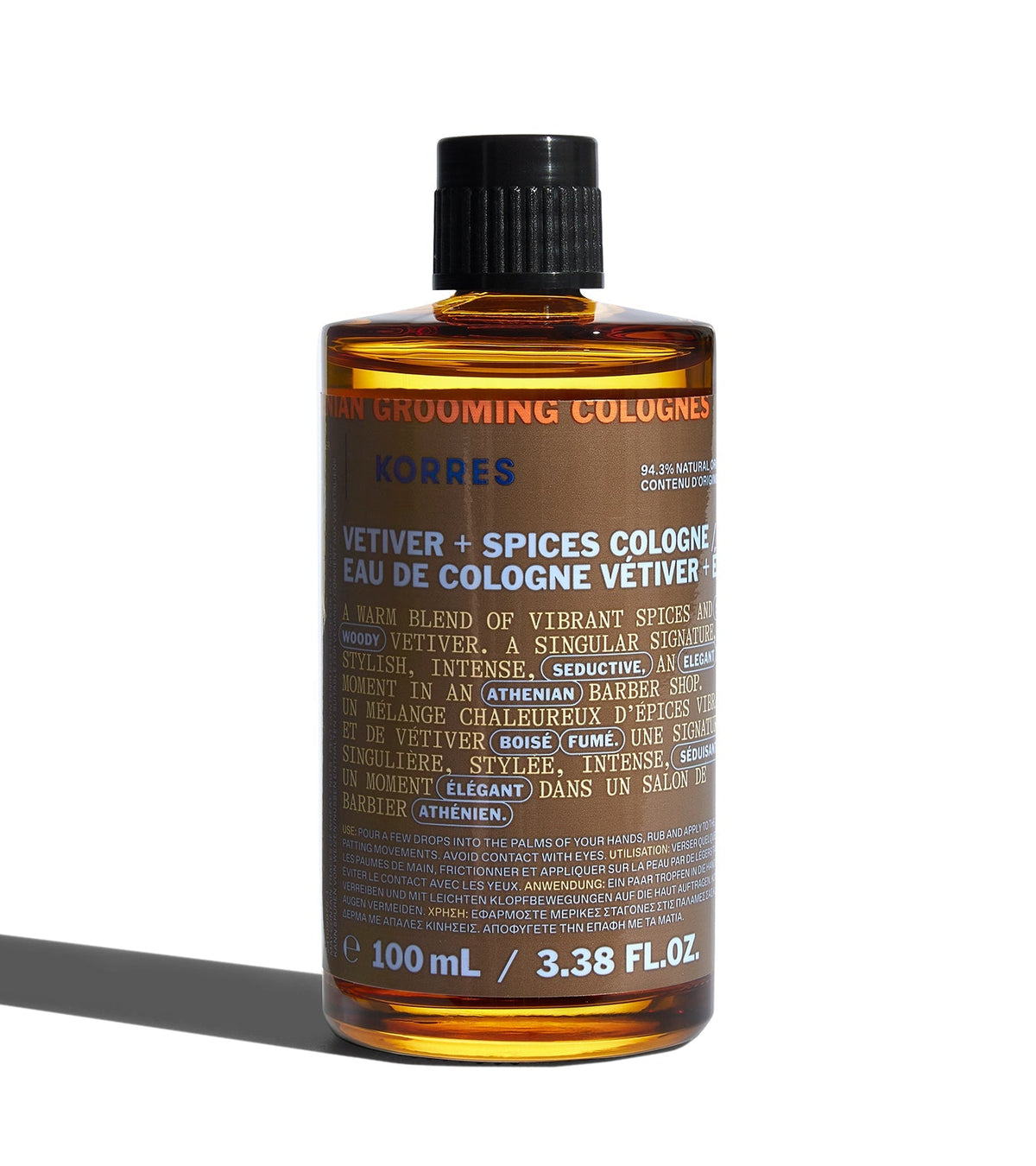 KORRES Athenian Grooming Vetiver + Spices Eau de Cologne 100ml