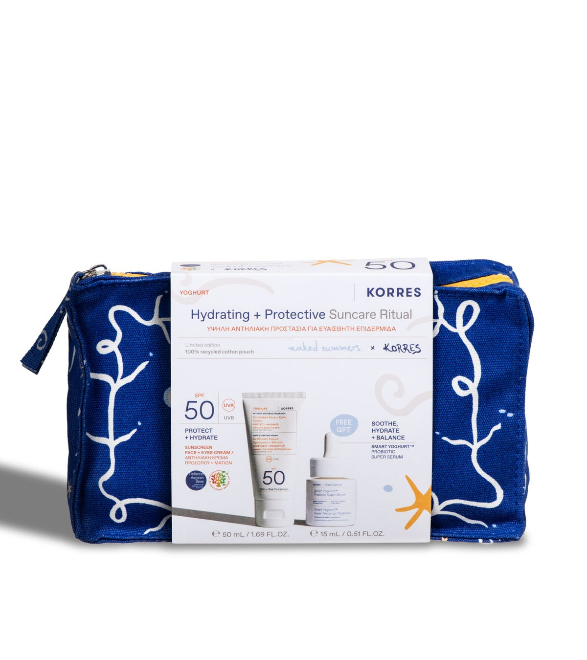 KORRES Yoghurt Face + Eyes SPF50 - Hydrating Suncare Ritual 50ml + 15ml
