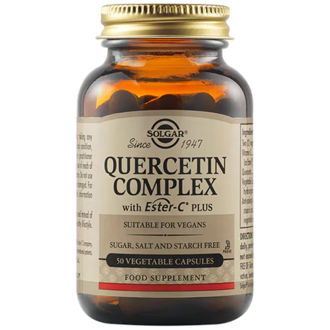 Solgar Quercetin Complex with Ester-C Plus - Enhances immune support and provides antioxidant protection.