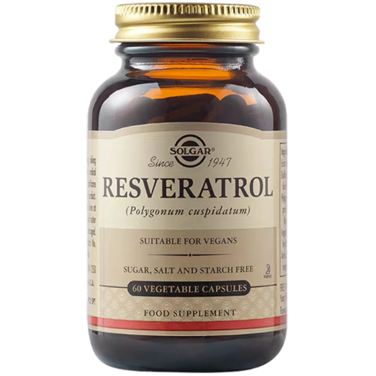 Solgar Resveratrol 100 mg - Promotes cardiovascular health and antioxidant protection