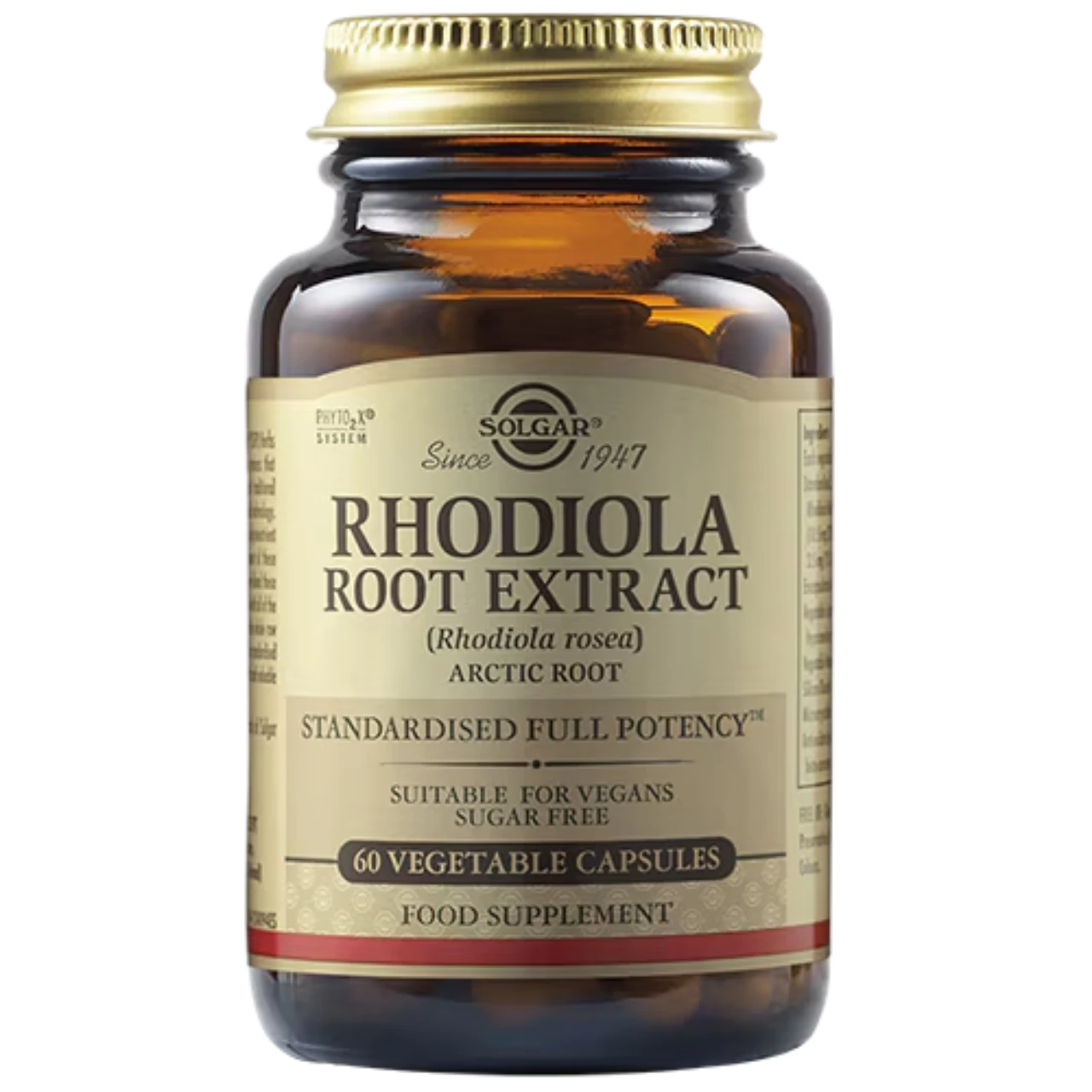 Solgar Rhodiola Root Extract - Enhances stress resilience and cognitive function.