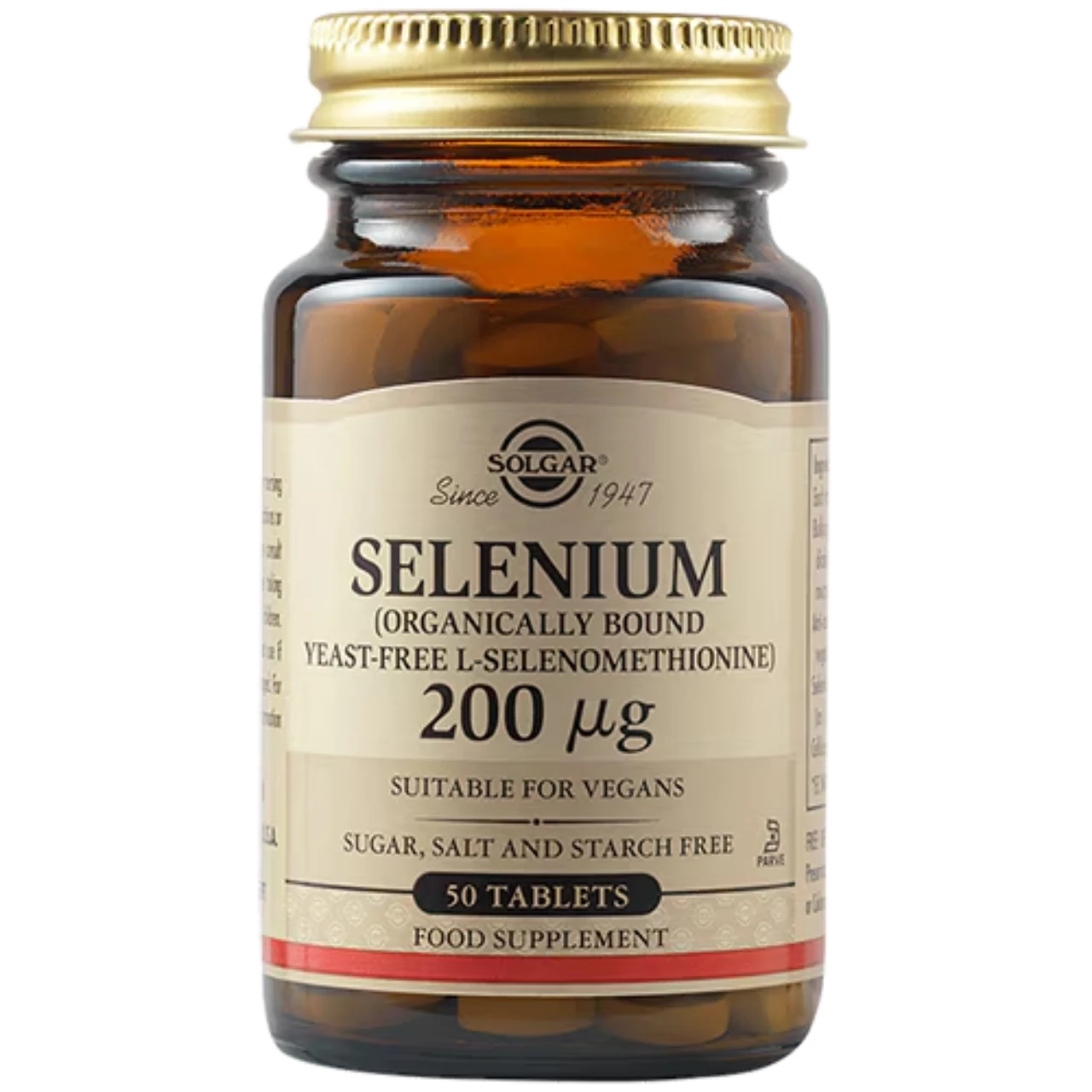Solgar Selenium (Yeast-Free) 200 µg - Promotes immune and thyroid health, and normal spermatogenesis.
