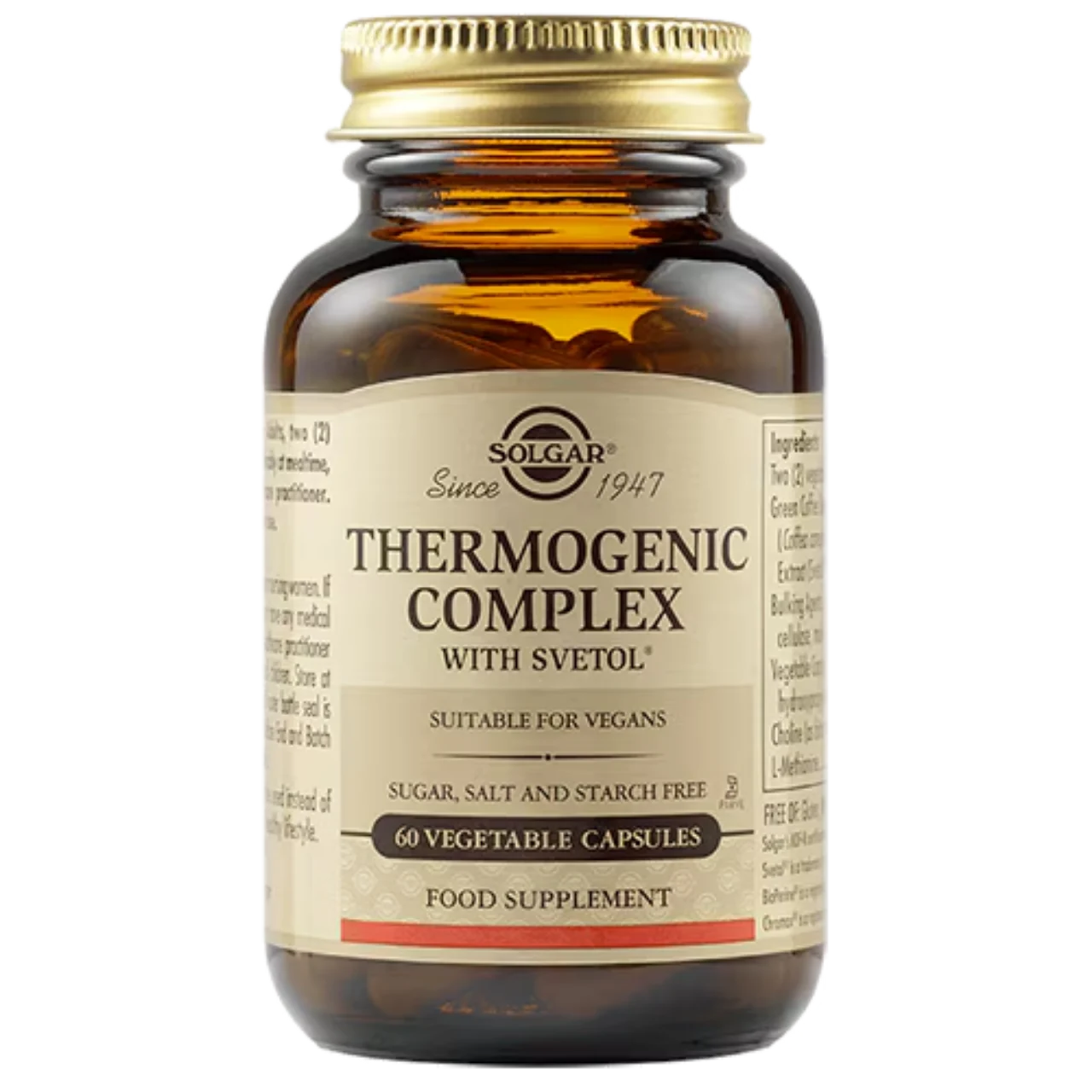 Solgar Thermogenic Complex with Svetol - Enhances metabolism and supports weight management.