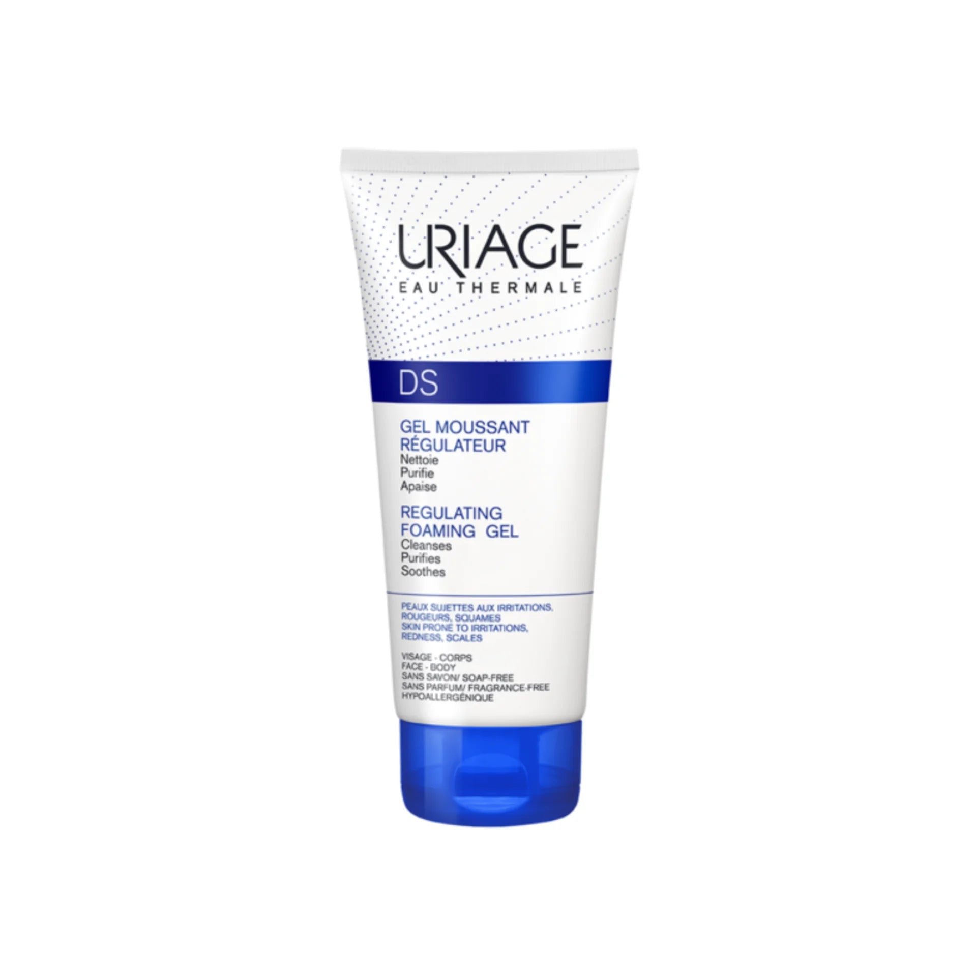 Uriage D.S. Cleansing Gel for reducing irritation and cleansing sensitive skin.