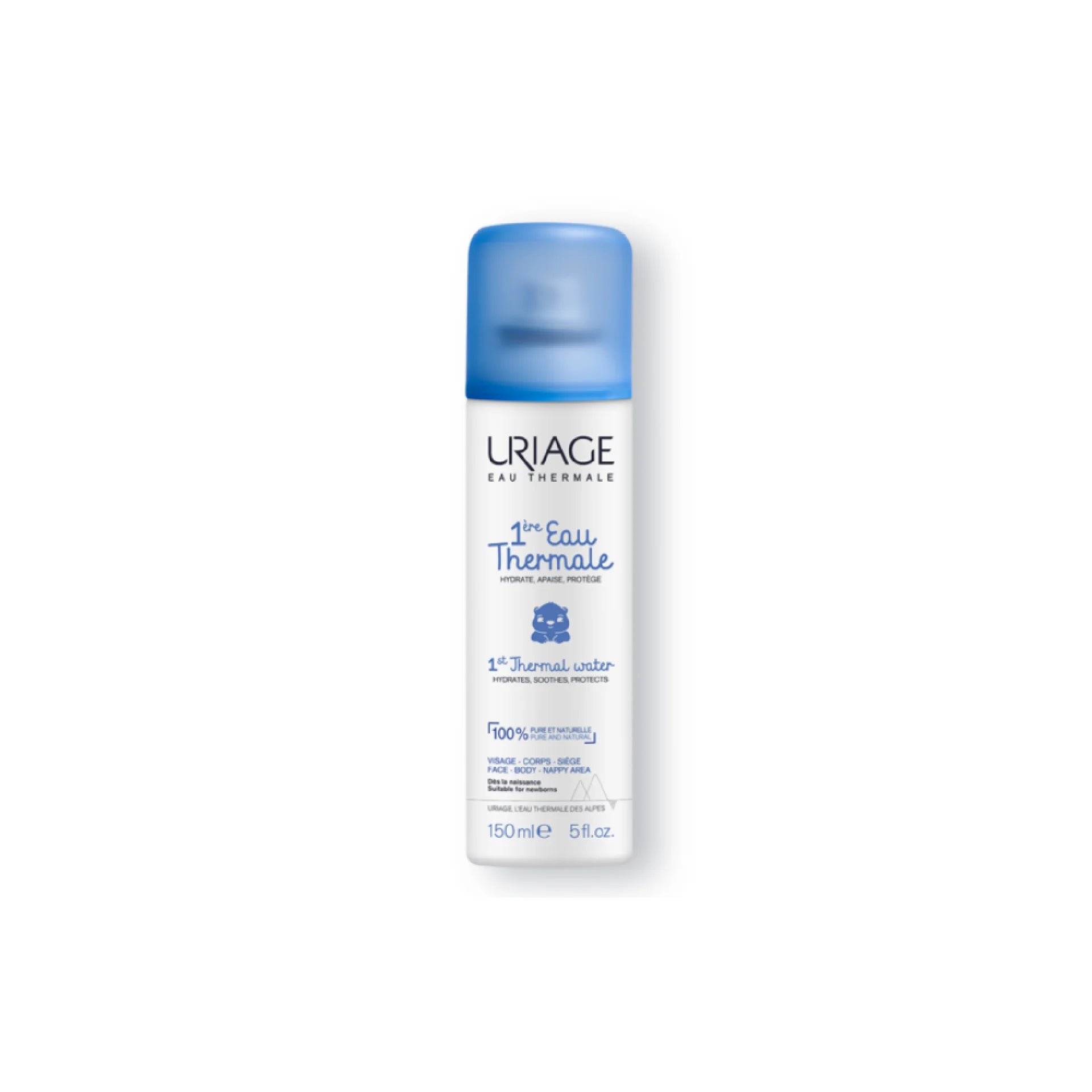 Uriage 1st Thermal Water spray for babies, offering soothing hydration.