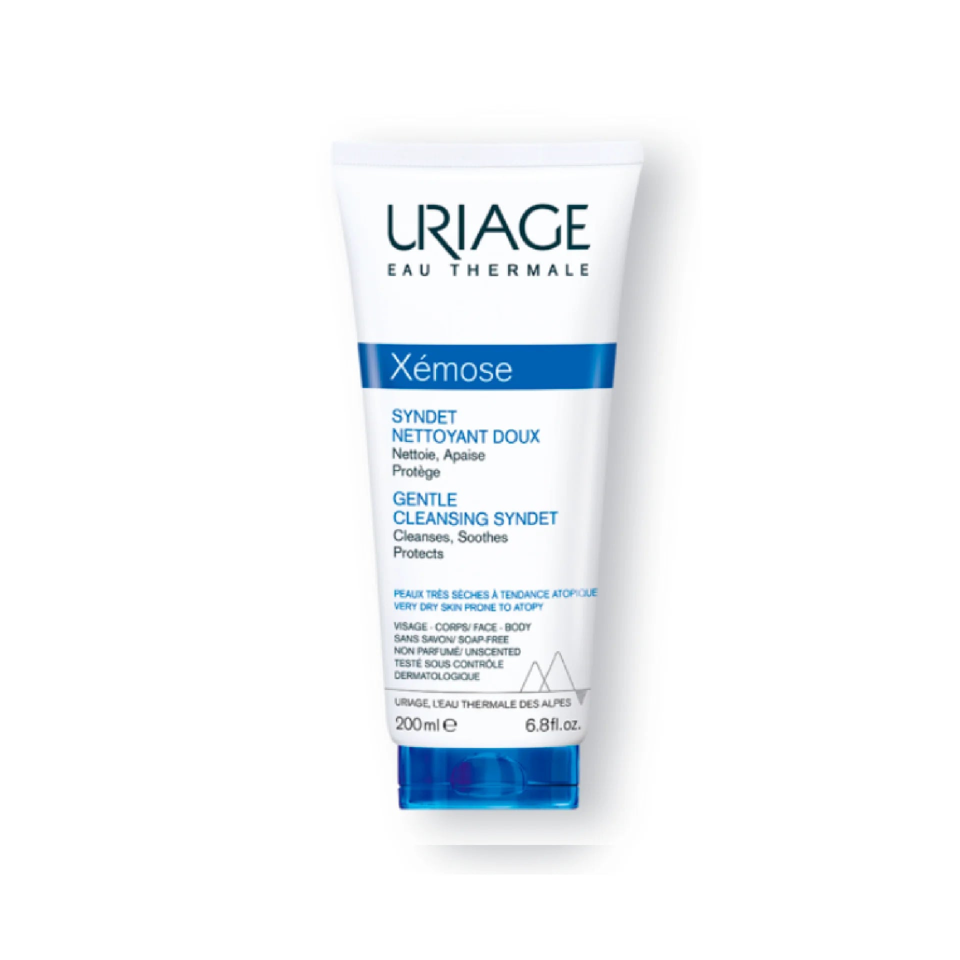 Uriage Xémose Syndet Cleansing Cream for dry, sensitive skin.