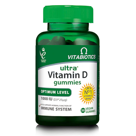 Vitabiotics Ultra Vitamin D Gummies - Bone, teeth, and immune health support.