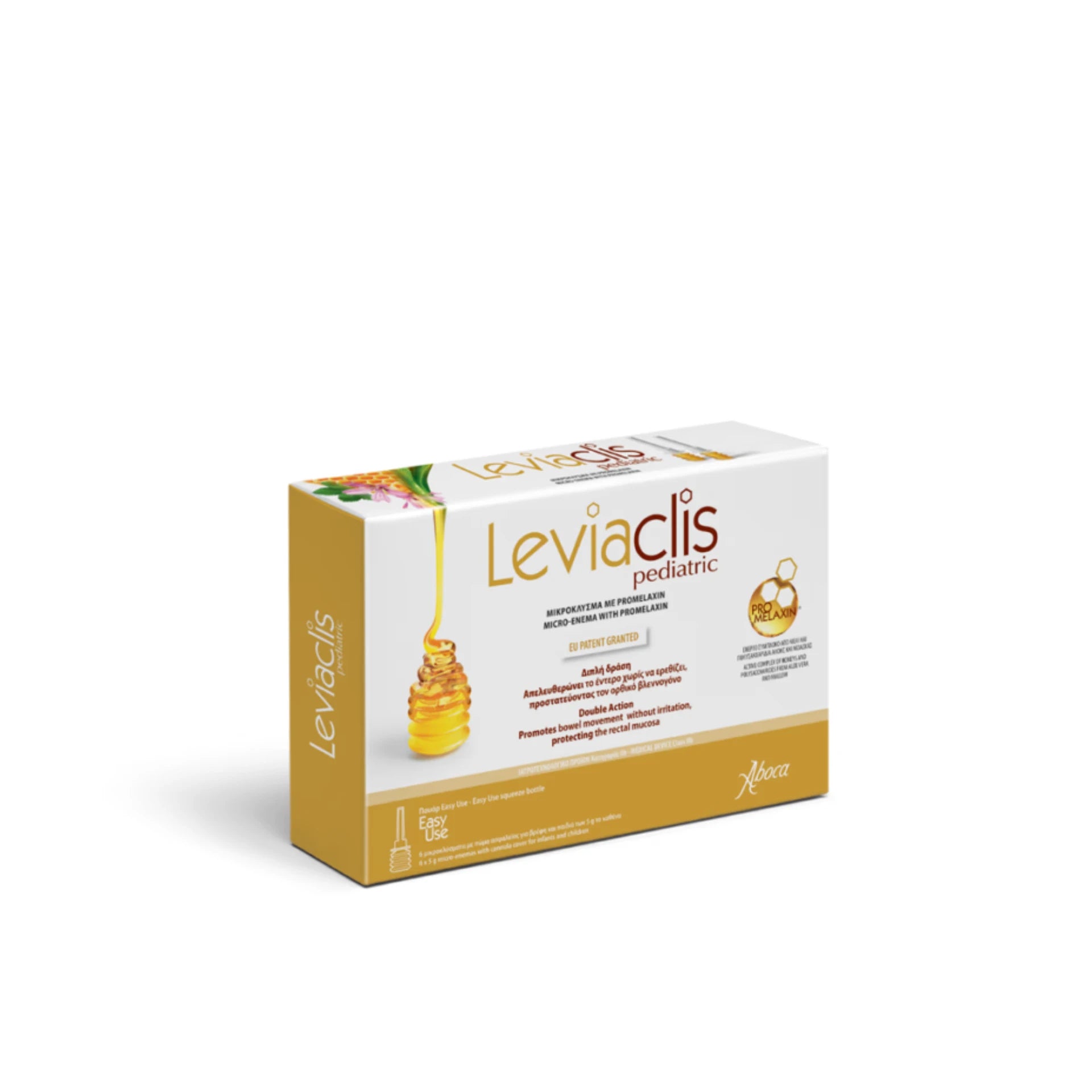 Aboca Leviaclis Pediatric – safe constipation relief for babies and kids.