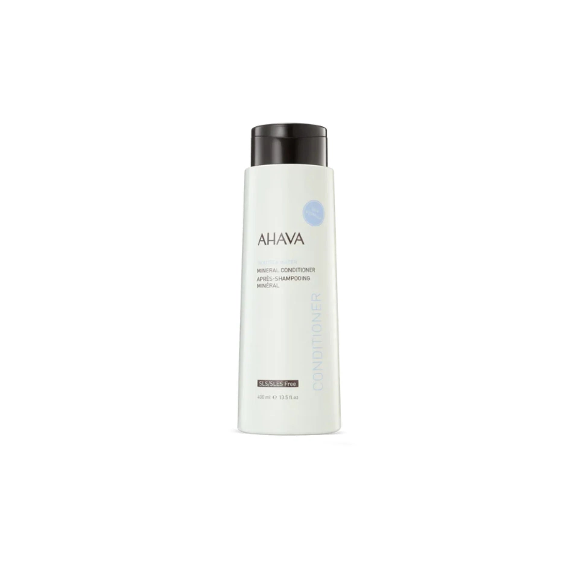 AHAVA Mineral Conditioner with Dead Sea minerals for smooth and hydrated hair.