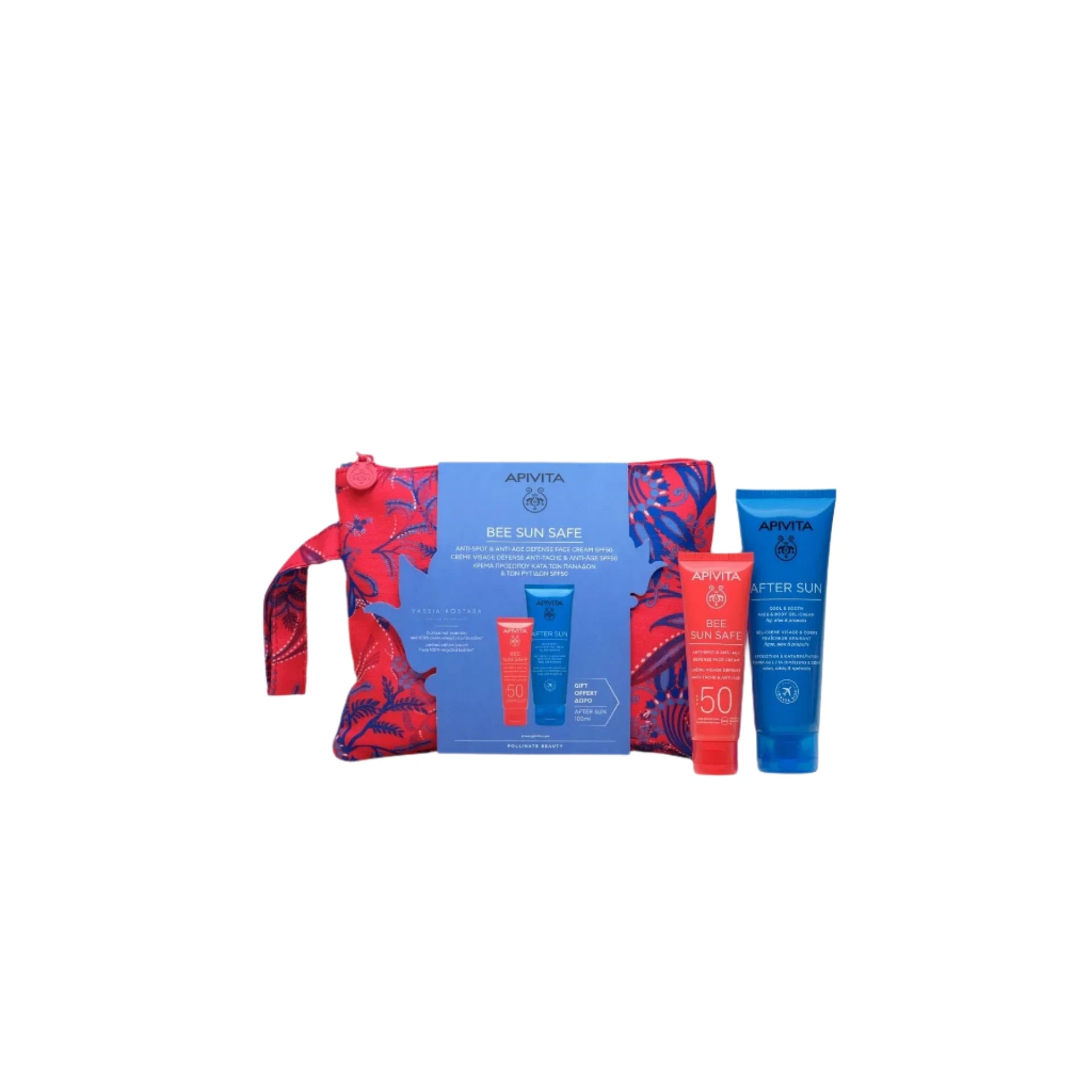 Apivita Bee Sun Safe Anti-Spot & Anti-Age Defense Face Cream SPF50+ and After Sun Promo Pack