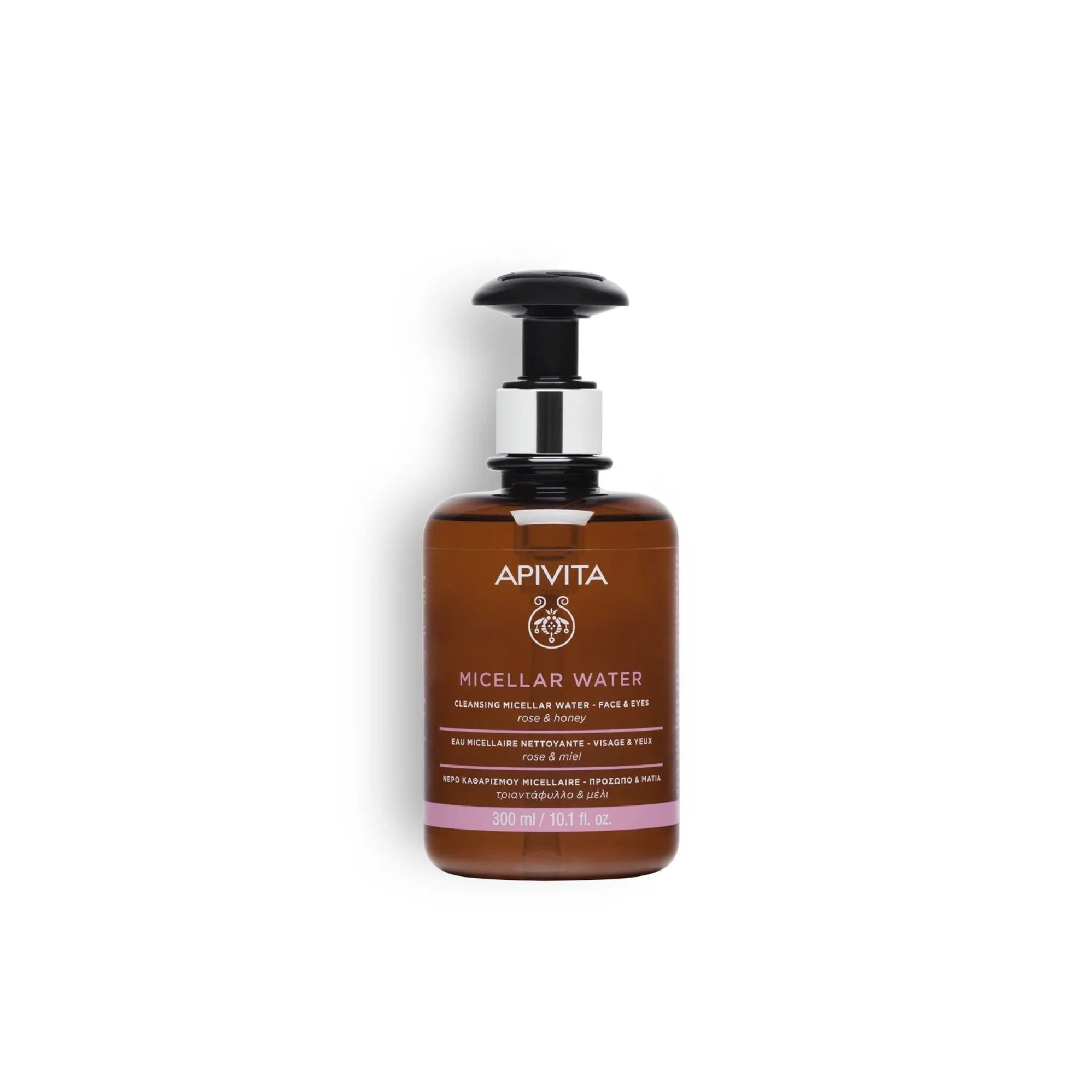 Apivita Cleansing Micellar Water for Face & Eyes – Gentle and hydrating micellar water for makeup removal.