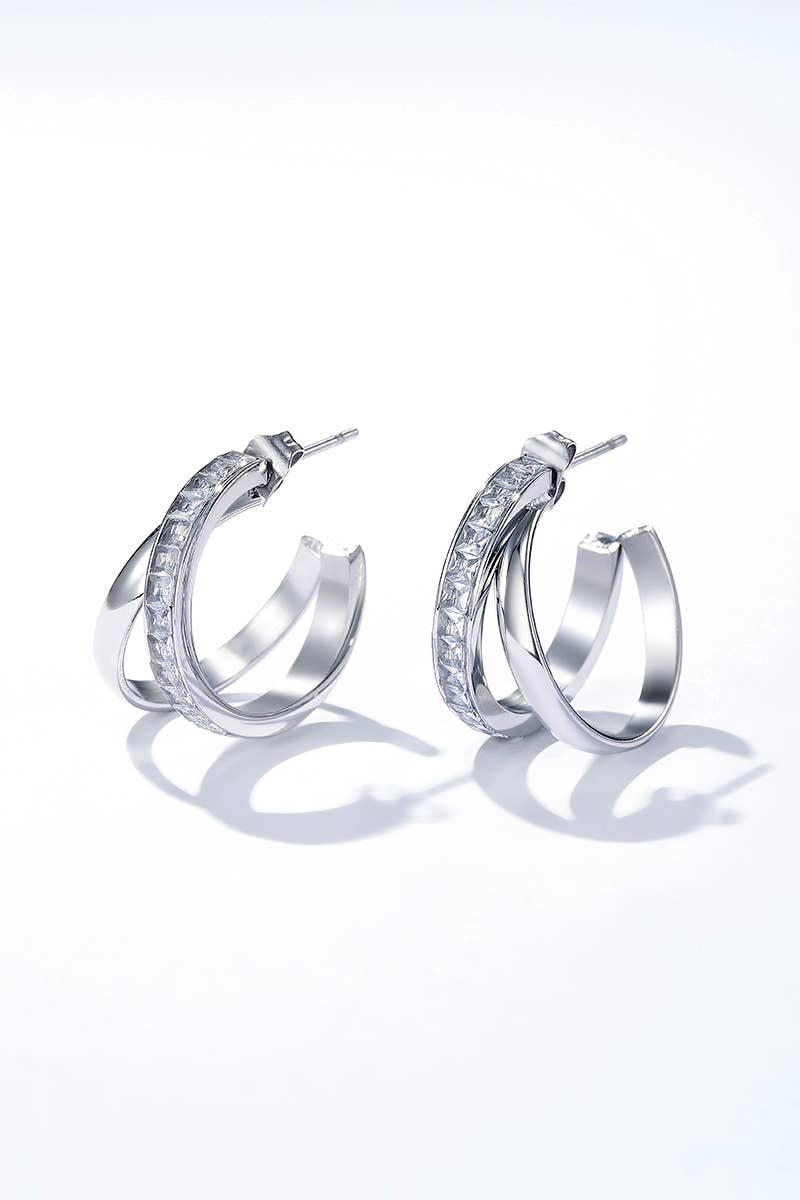 Stainless steel earrings 124AQ349: Gold