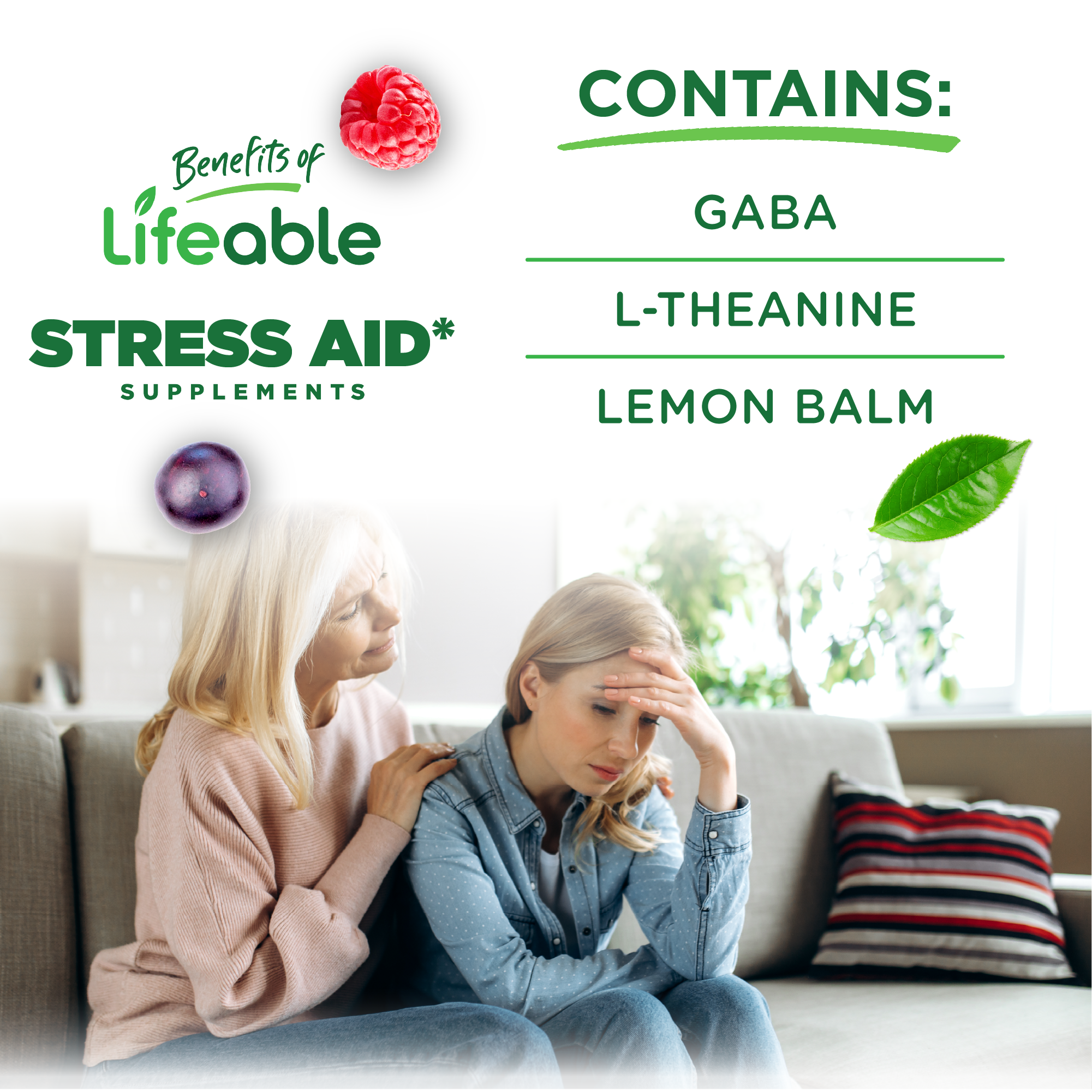 Lifeable Stress Aid Gummies for Teens, 90 ct